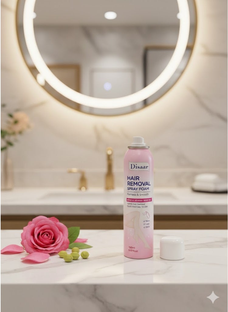 Disaar Rose Hair Removal Spray with Jojoba Oil and Rose Extract - Ultimate Smoothness and Deep Hydration - 150ml - Image 5